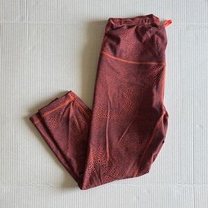 Lululemon Red and Black Patterned Leggings